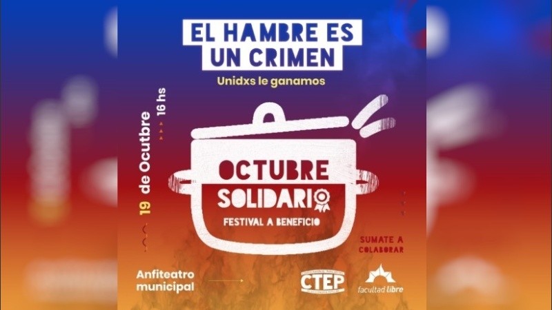 La entrada simbólica será un alimento no perecedero.