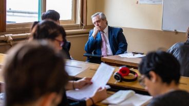 Alberto Fernández tomó exámenes en la UBA.