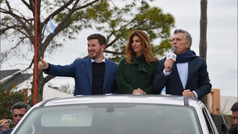Angelini junto a Macri en la provincia.