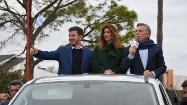 Angelini junto a Macri en la provincia.