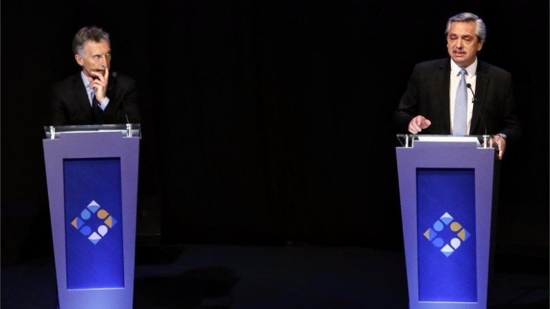 Macri y Alberto Fernández, protagonistas principales del debate.