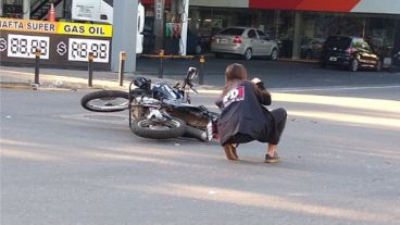 Así quedó la moto.