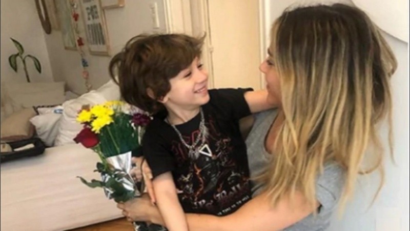 Barón con su hijo Morrison.