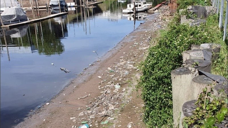 El panorama en la desembocadura del arroyo Ludueña.