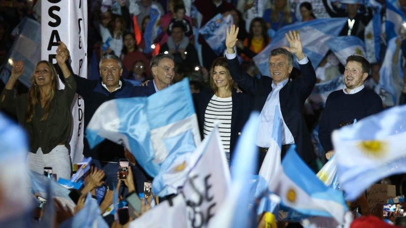 Macri en el acto de Rosario.