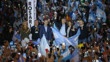 Macri en el acto de Rosario.