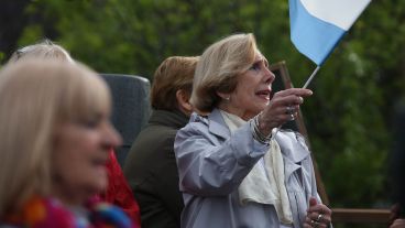 Las escalinatas del Parque España, colmadas en el acto del "Sí, se puede".
