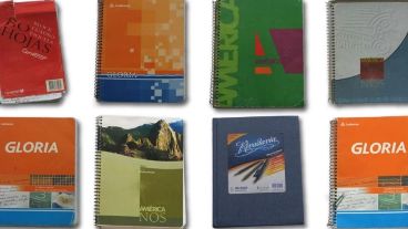 Los cuadernos con las anotaciones de Centeno.
