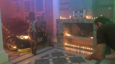 Las imágenes del back stage de un video de reggaetón en la casa alquilada al juez.