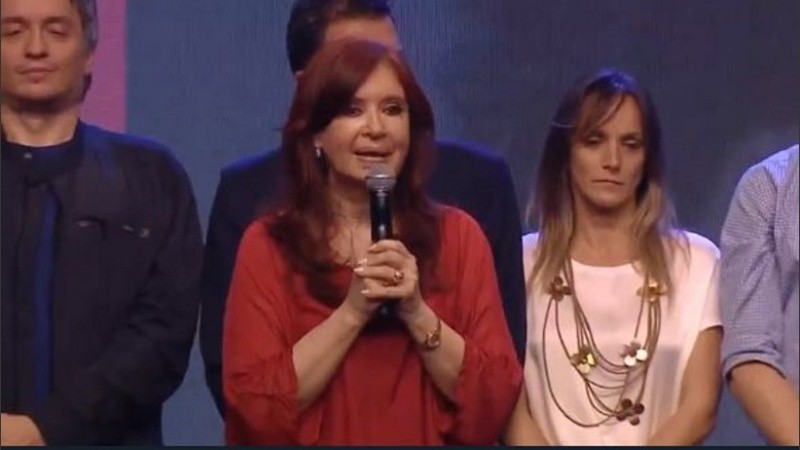 La vicepresidenta electa festejó este domingo a la noche.