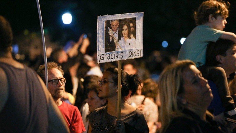 El festejo en el Monumento.