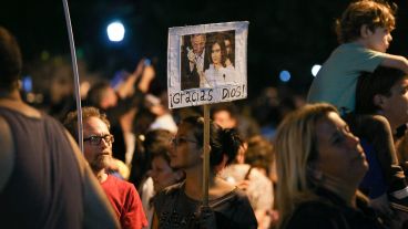 El festejo en el Monumento.