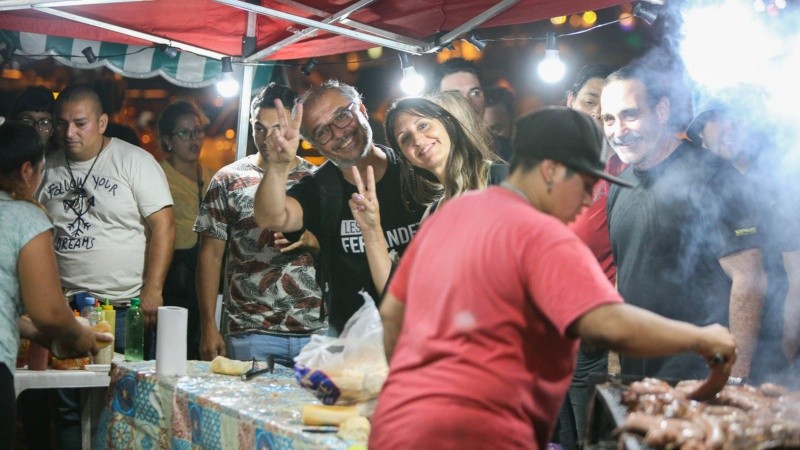 El festejo en el Monumento.