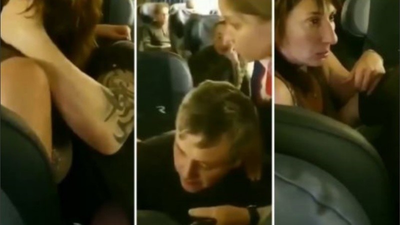 La pareja quedó detenida por practicar sexo oral en el avión.