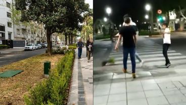 El cantero central nuevo fue vandalizado durante la noche.