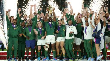El festejo de Sudáfrica, nuevo monarca del rugby.