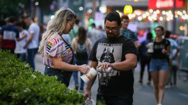 Paseo Pellegrini se transformó en una verdadera fiesta este sábado por la noche.