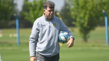 Hernán en Arroyo Seco. Una foto de este martes.