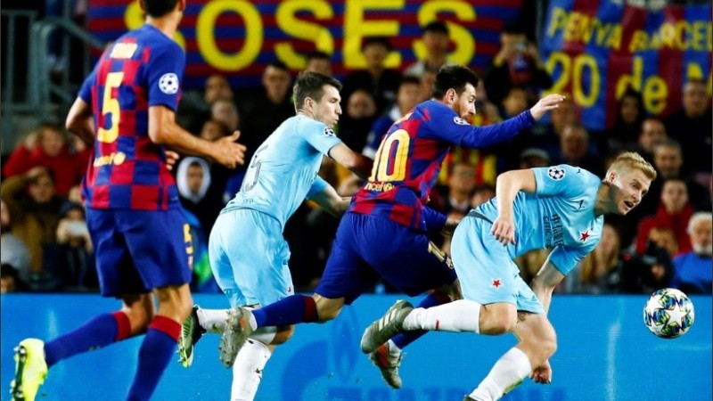 Leo jugó un buen partido pero no estuvo fino en la definición.