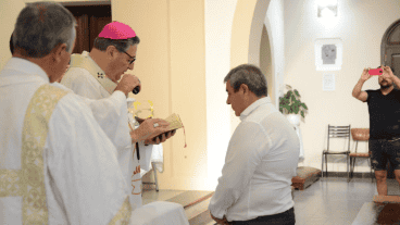 La ceremonia de este sábado con Andrada y Martín.
