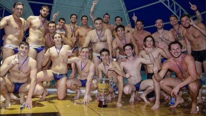 El equipo geronte festejó a lo grande.