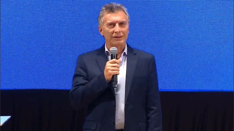 Macri durante la reunión de gabinete ampliado.