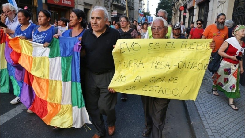 La marcha por el centro de Rosario.