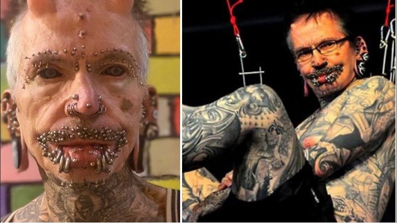 Buchholz posee el Récord Guinness del hombre con más piercings.