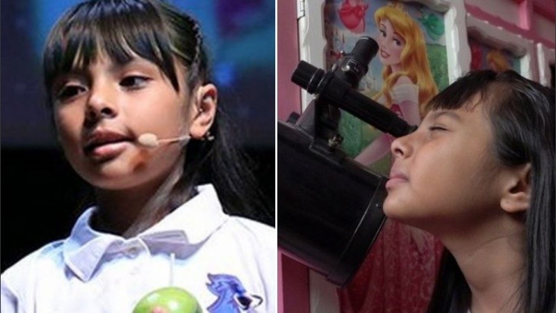 La niña terminó el colegio primario a los cinco años.