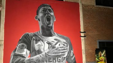 Así quedó la intervención hecha en una de las paredes del club de Progreso.