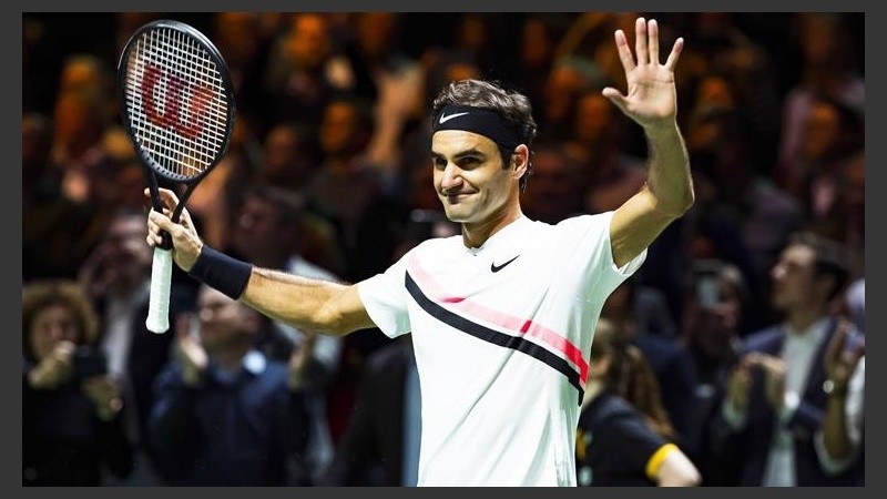 Federer volvió a festejar este domingo.
