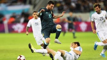 Messi era duda pero salió otra vez en el once inicial.