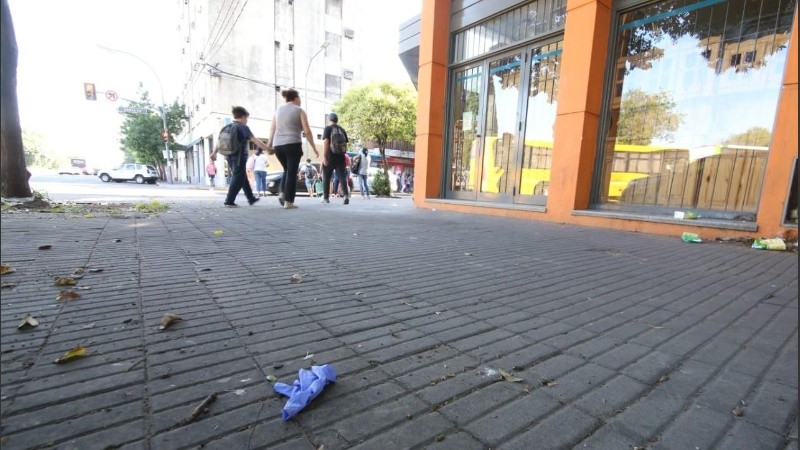 El lugar del brutal asesinato del limpia vidrios. 