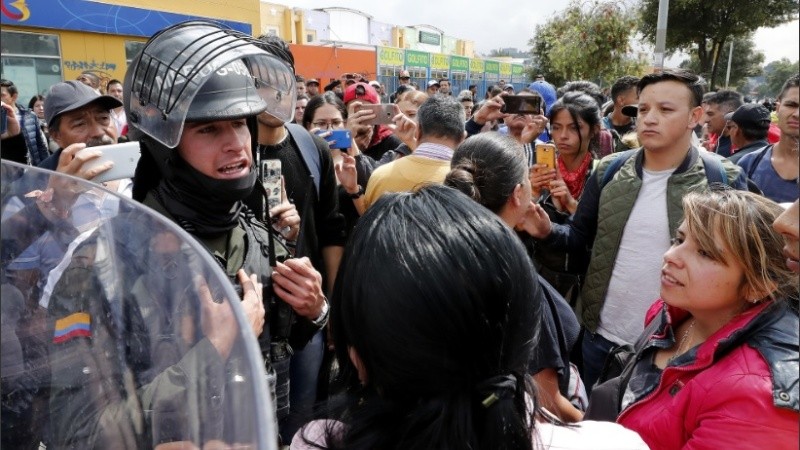 Por la tarde se registraron algunos choques entre manifestantes y la Policía.