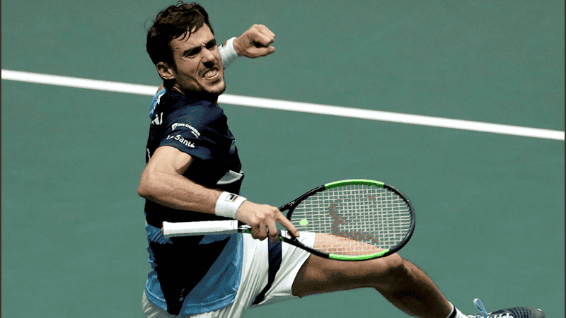 Guido Pella obtuvo el primer punto de la serie.