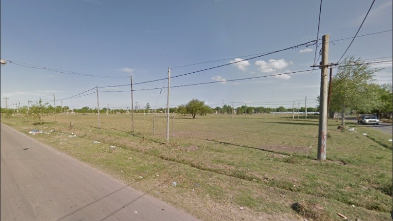 El campito donde ocurrió el homicidio de este domingo.