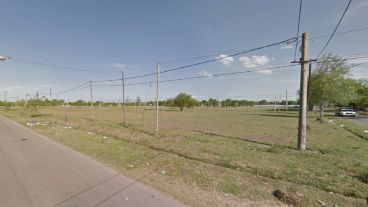 El campito donde ocurrió el homicidio de este domingo.