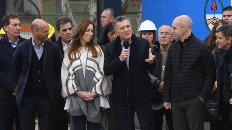 Macri brindó un breve discurso en Nueva Pompeya.