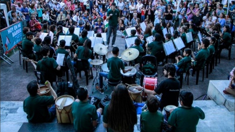 La Banda Infanto Juvenil de Villa Hortensia.