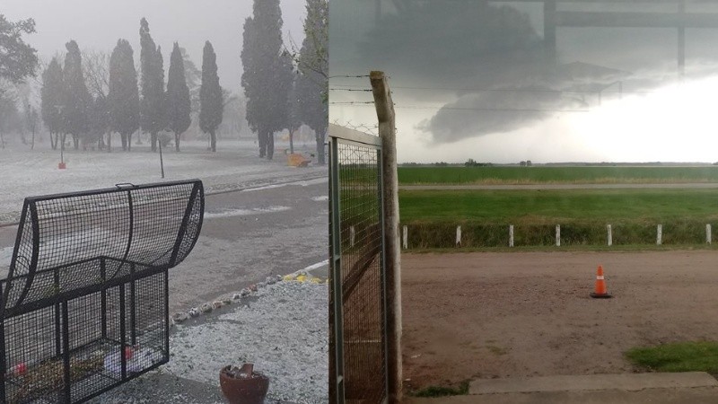 Fuertes vientos y granizo, la tormenta afectó a la región. 