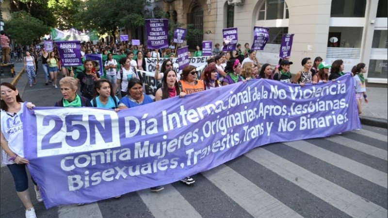 La marcha se realizó para reclamar el fin de la violencia machista.