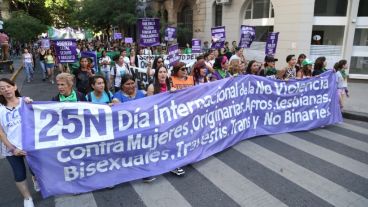 La marcha se realizó para reclamar el fin de la violencia machista.