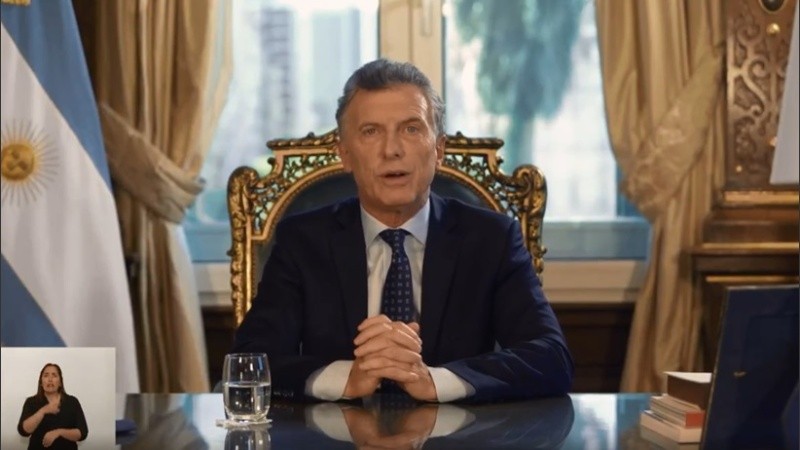 Macri habló en cadena nacional este jueves.