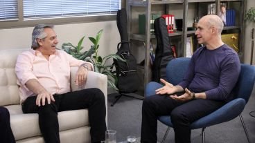 El encuentro de Alberto Fernández con Horacio Larreta.