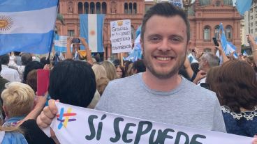 López Molina en el acto de despedida a Mauricio Macri en Casa Rosada.