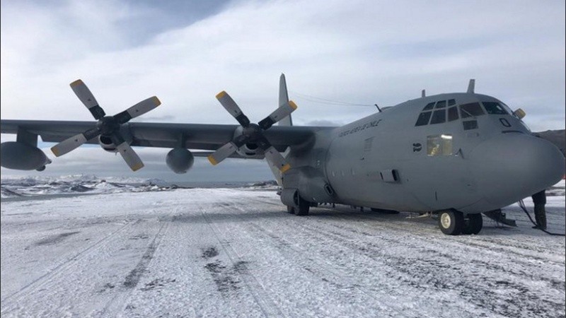 El avión Hércules C130 cumplía tareas de apoyo logístico.