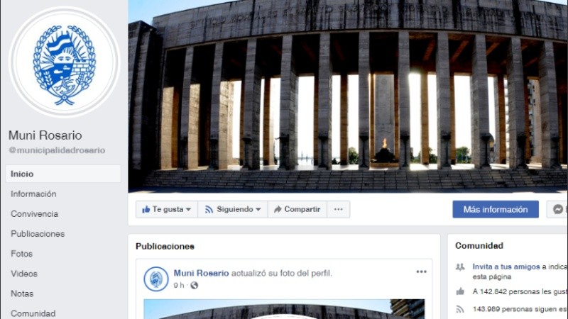 La nueva portada del Municipio con la llegada de Pablo Javkin a la Intendencia.