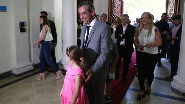 Javkin con su hijita Camila.