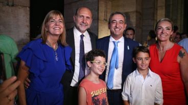 Perotti, Rodenas, Javkin y Schmuck este martes en Rosario.