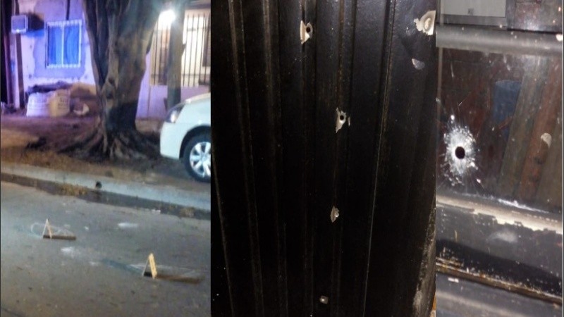 Las marcas de las balas quedaron a la vista en ambos casos. 